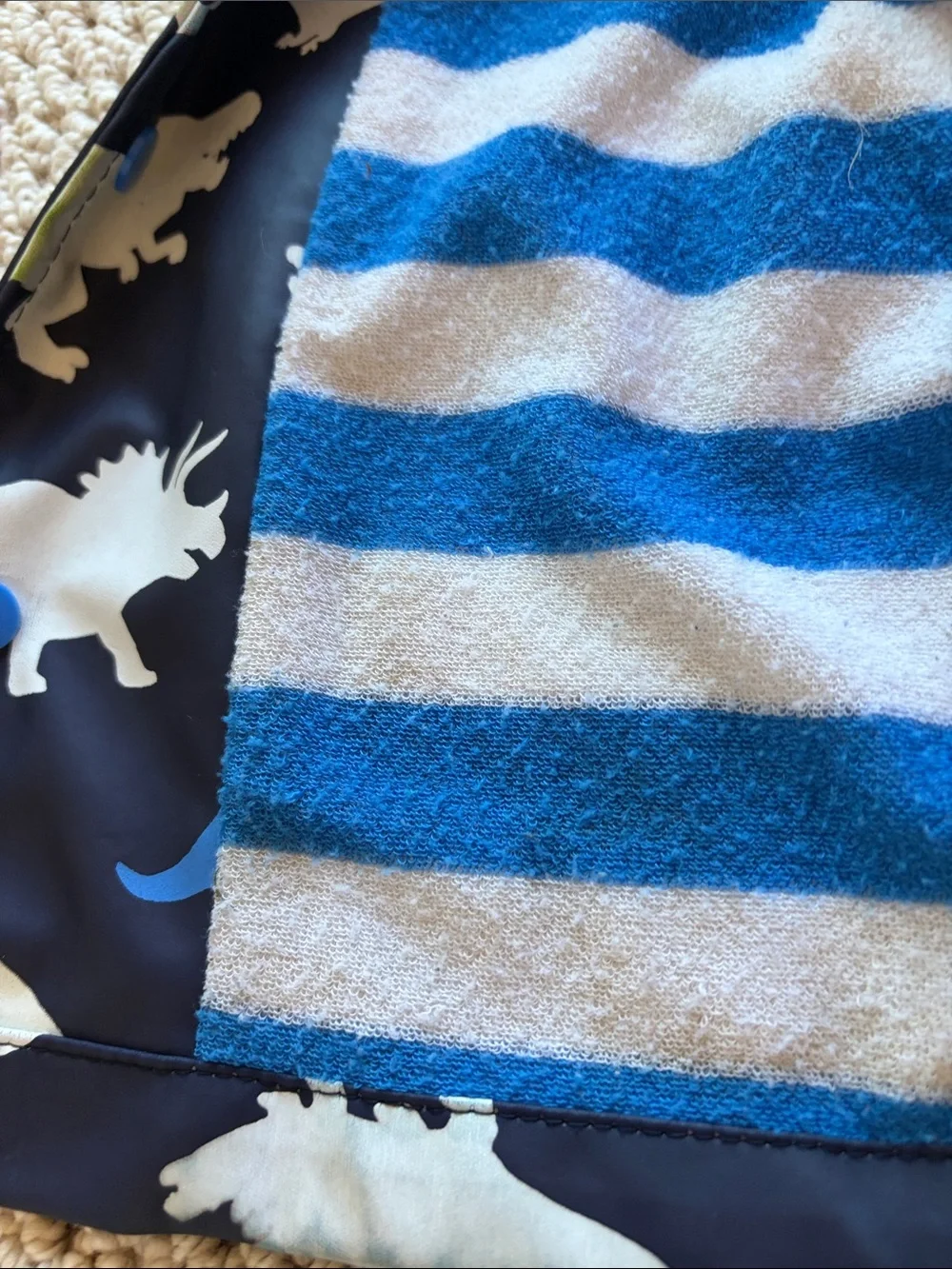 Hatley Blue and White Striped Kids Jacket